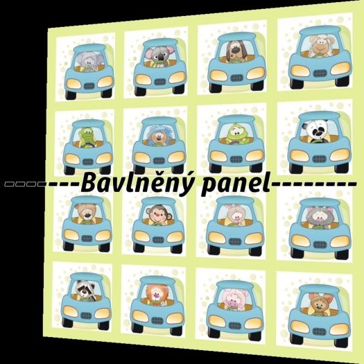 BAVLNĚNÝ PANEL / I NA PEXESO/ 47 x 47 cm  NP-17