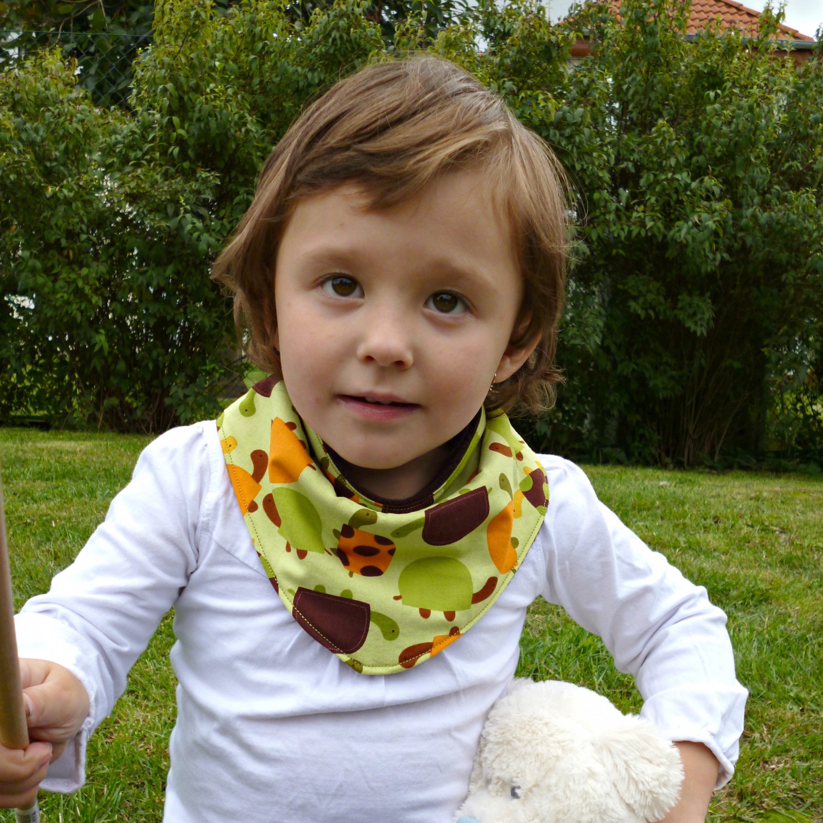 Nákrčník želvičky hnědý fleece