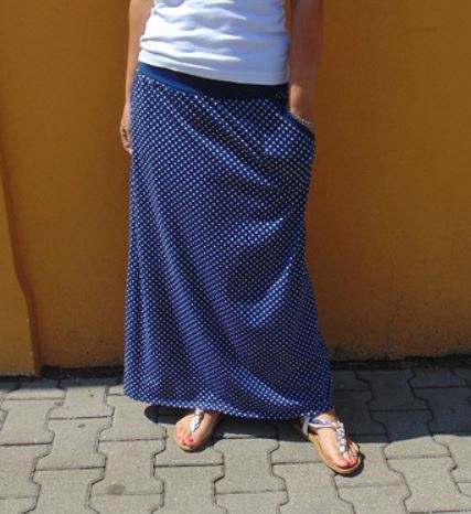 Dlouhá sukně puntíky (bavlna)