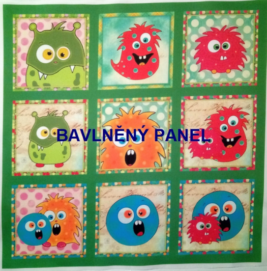 BAVLNĚNÝ PANEL / I NA PEXESO/ 35 x 35 cm  FNP8