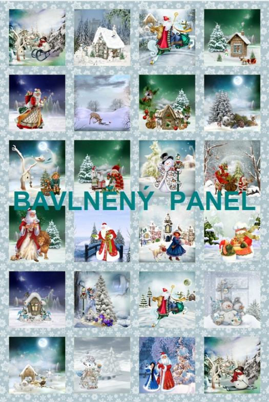 BAVLNĚNÝ PANEL / I NA ADVENTNÍ KALENDÁŘ/ 40X60 cm  AKN8