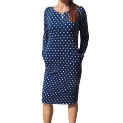 Šaty s kapsami puntíky S - XXXL