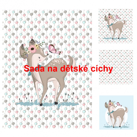 Autorská sada bavlněných panelů na peřinku č.12