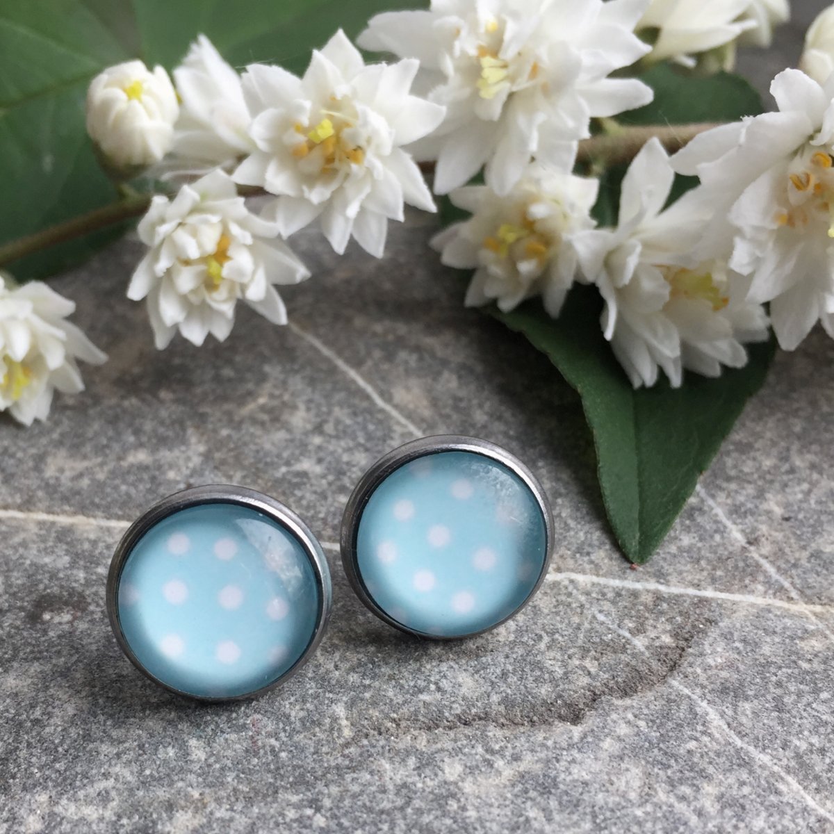 Světle modré puntíkaté - S.Steel