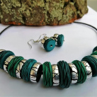 Fimo sada- stříbro a petrolej