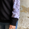 Mikina černá s květy