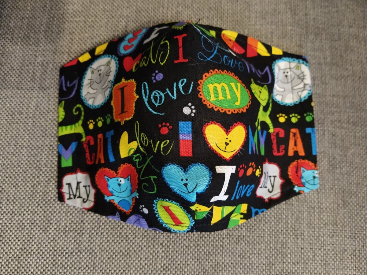 Rouška Designová Dvouvrstvá I Love Cat