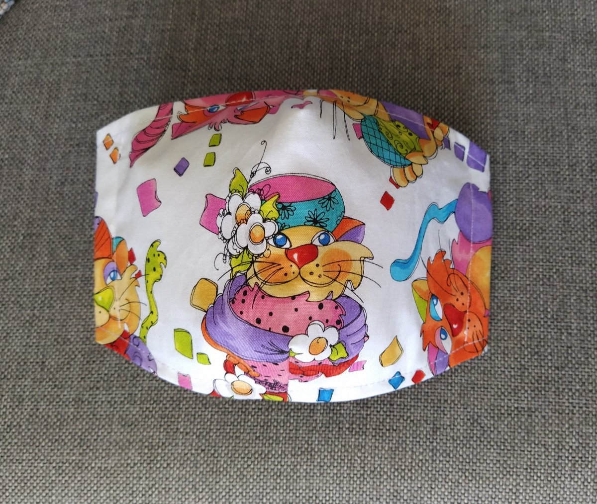 Rouška Designová Veselá kočička