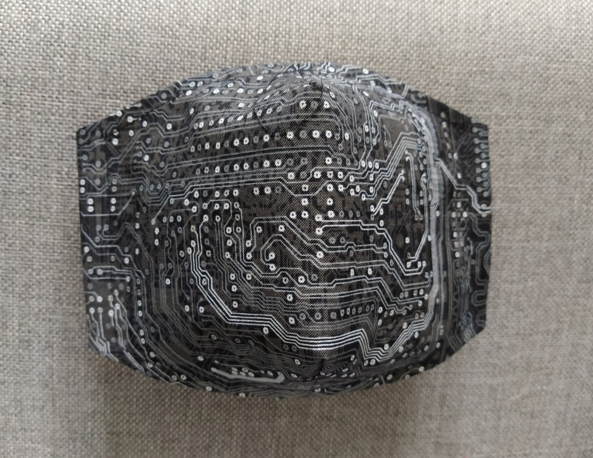 Rouška Designová  Plošné spoje černé