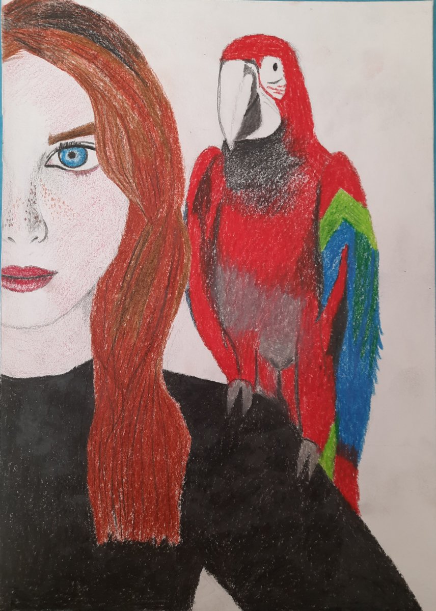 S papouškem na rameni