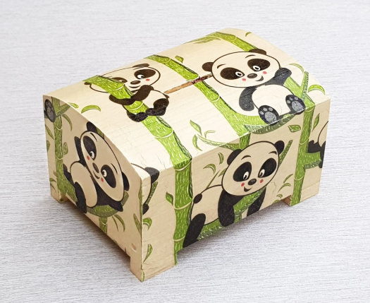 dřevěná pokladnička medvídek panda