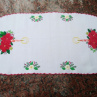 Ručne vyšívaná vianočná dečka PS55 ovál 93x45cm