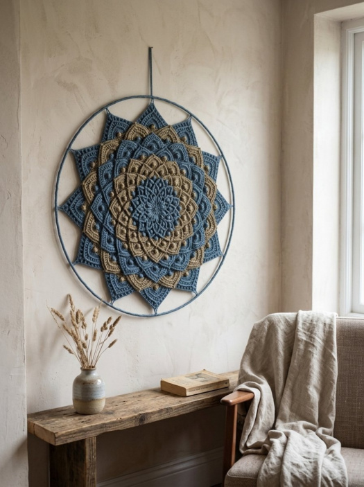 Mandala Lotosový květ - 3D - průměr 45 cm