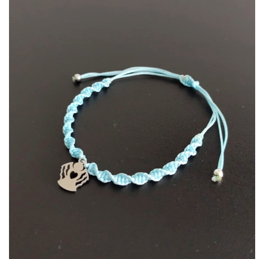 Náramek Shamballa s kovovým ornamentem