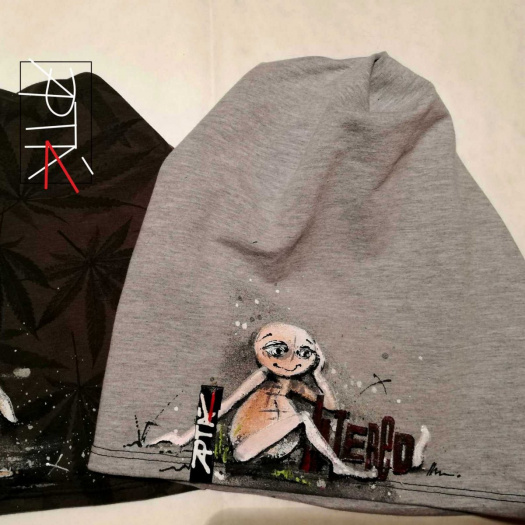 Čepice unisex "brambora", šedivá