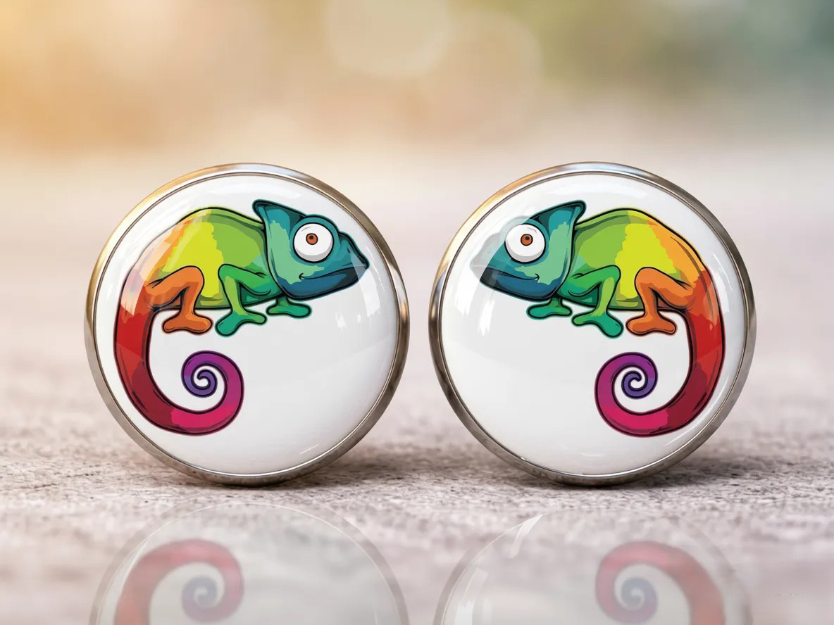 Náušnice a přívěsek Chameleon