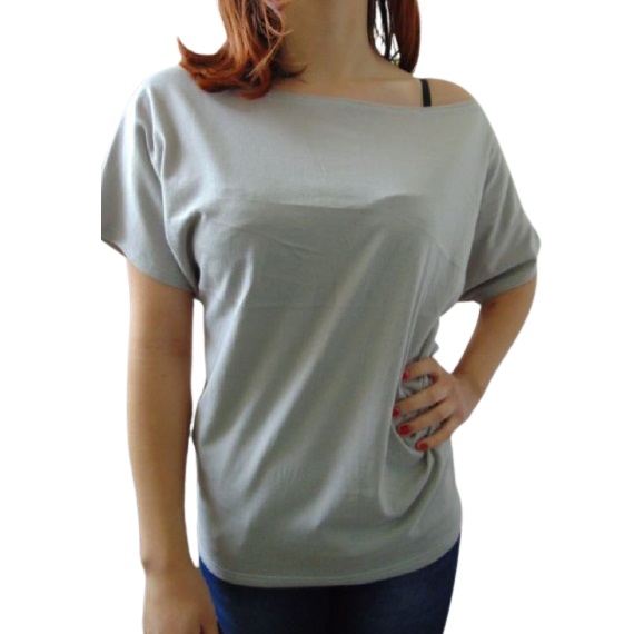 Volné tričko - barva šedá
