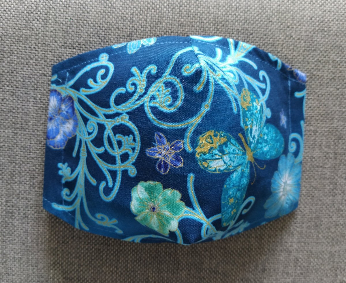 Rouška Designová Modrý motýl