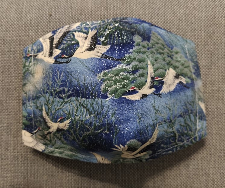 Rouška Designová Jeřábi