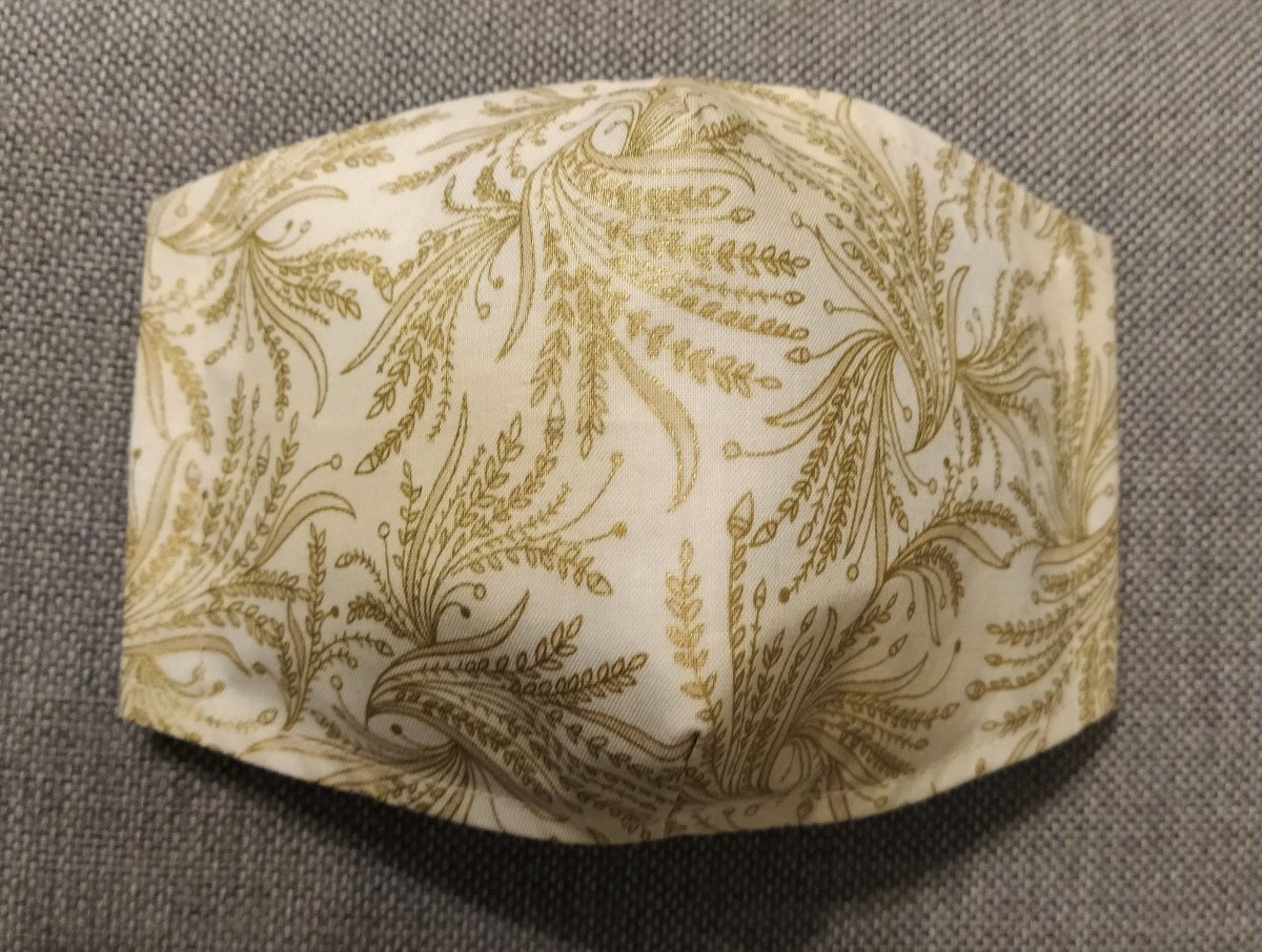 Rouška Designová Zlaté kapradí I.