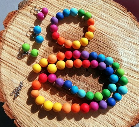 Fimo sada- duhové kuličky