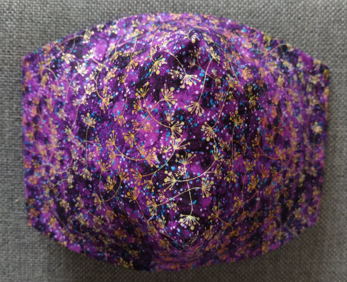 Rouška Designová Pampelišky fialové