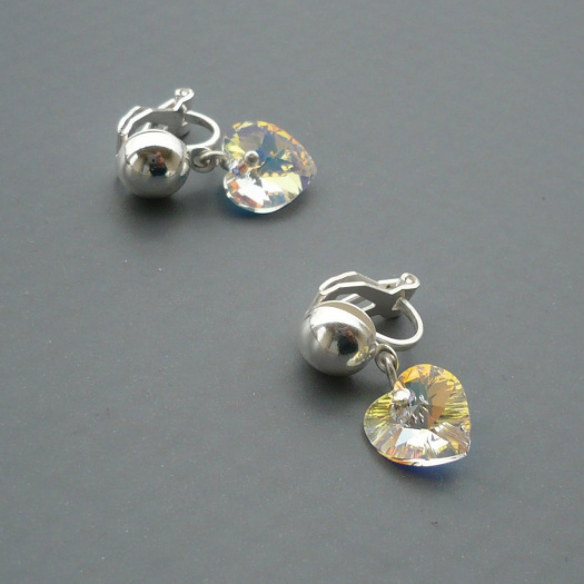 Swarovski crystal srdíčko s barevným odleskem