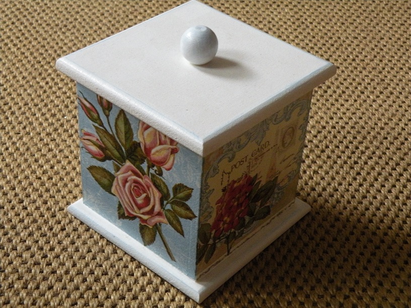 Svatební dárková krabička s poklopem vintage