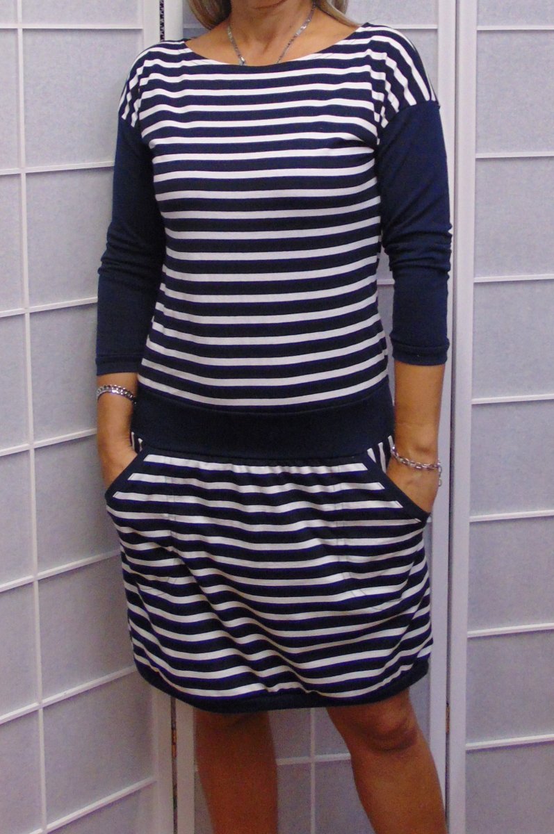 Šaty - pruhy (bavlna)