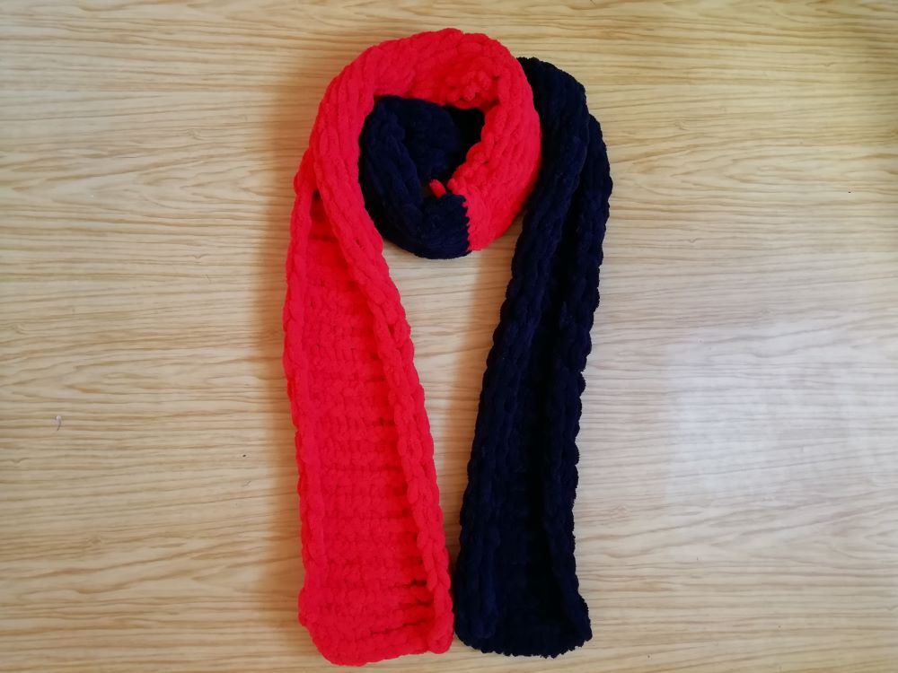 Měkká pletená maxi šála puffy barva na přání 