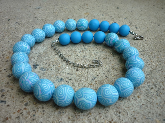 Korále na krk z fimo hmoty