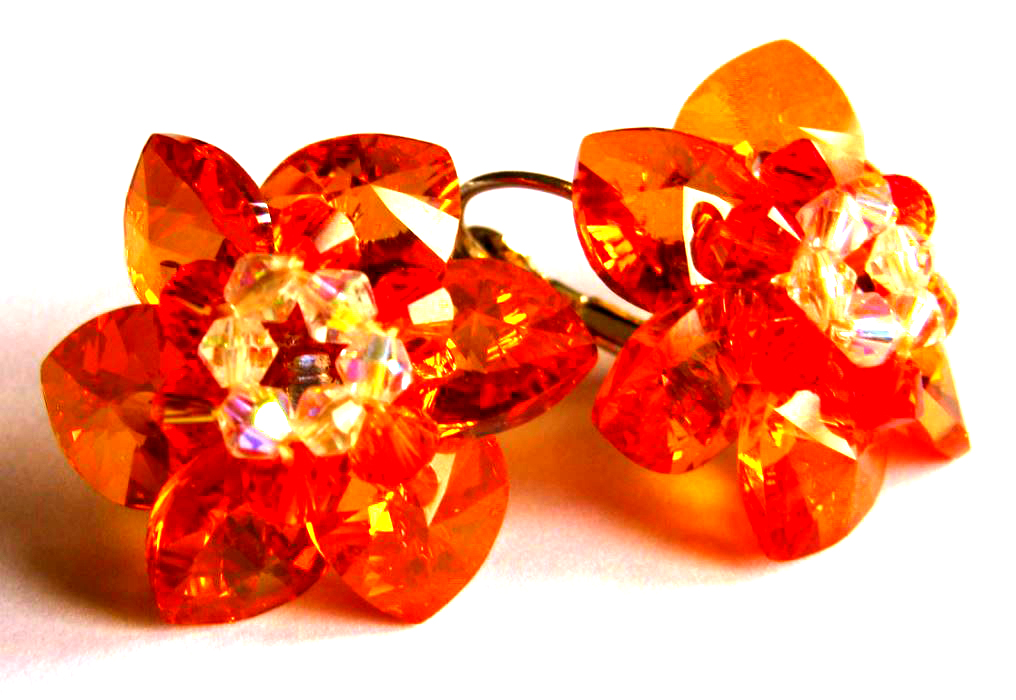 Náušnice Swarovski - Astral pink