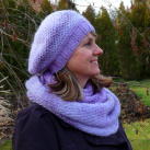 Pletený set v barvě levandule