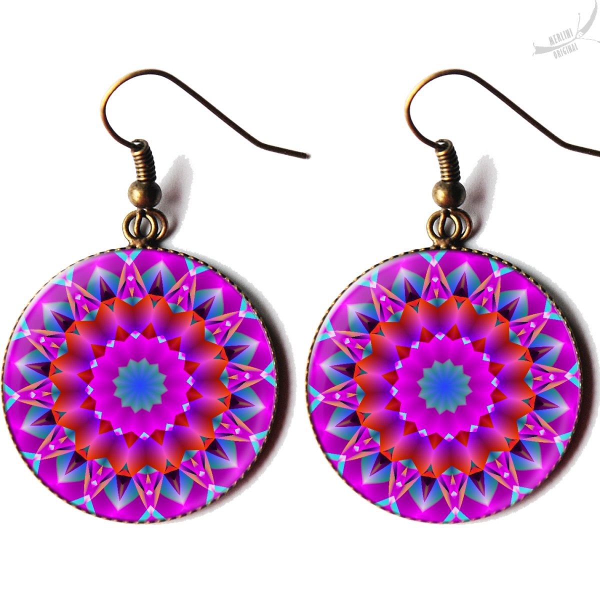 Mandala - visací náušnice