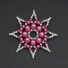 kovová hvězda stříbrno-růžová 3
