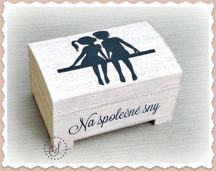 svatební truhlička - pokladnička na pevné uzavření