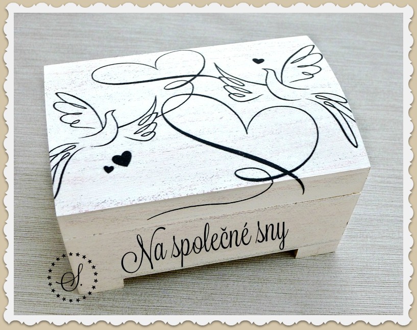 svatební truhlička - pokladnička na pevné uzavření