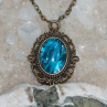 Tyrkysový náhrdelník ve starostříbře nebo bronzu
