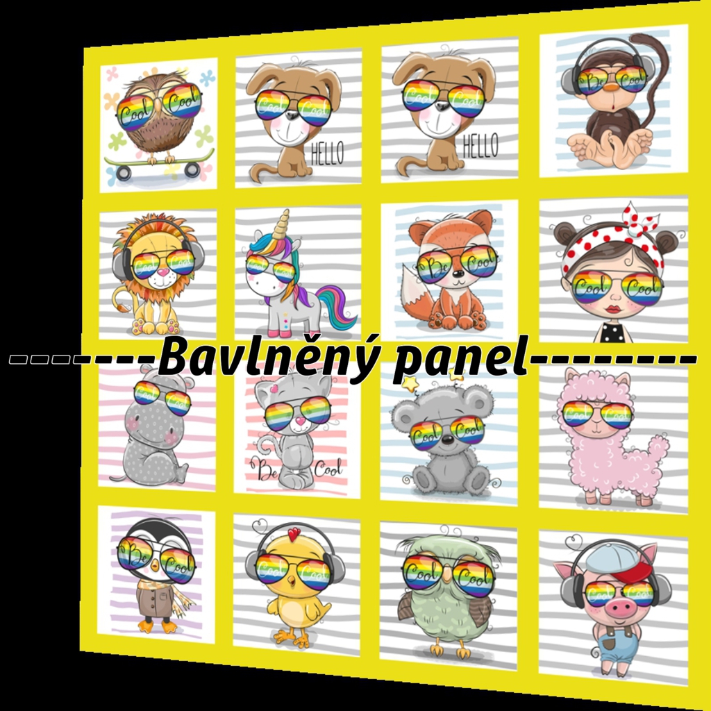 BAVLNĚNÝ PANEL / I NA PEXESO/ 47 x 47 cm  NP-28