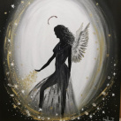 Anděl lásky s polodrahokamy