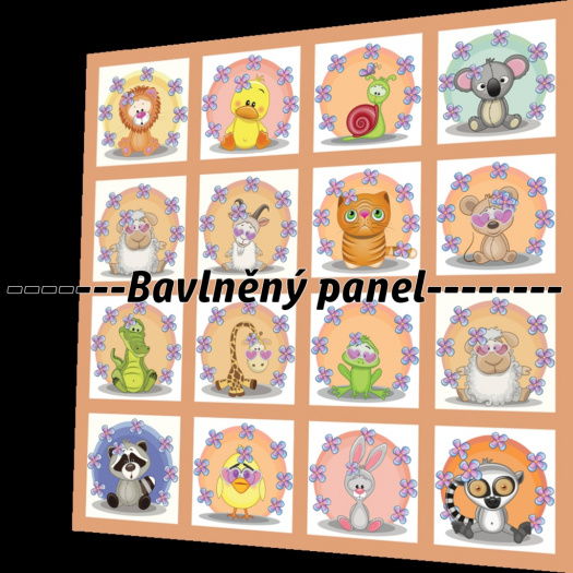BAVLNĚNÝ PANEL / I NA PEXESO/ 47 x 47 cm  NP-29