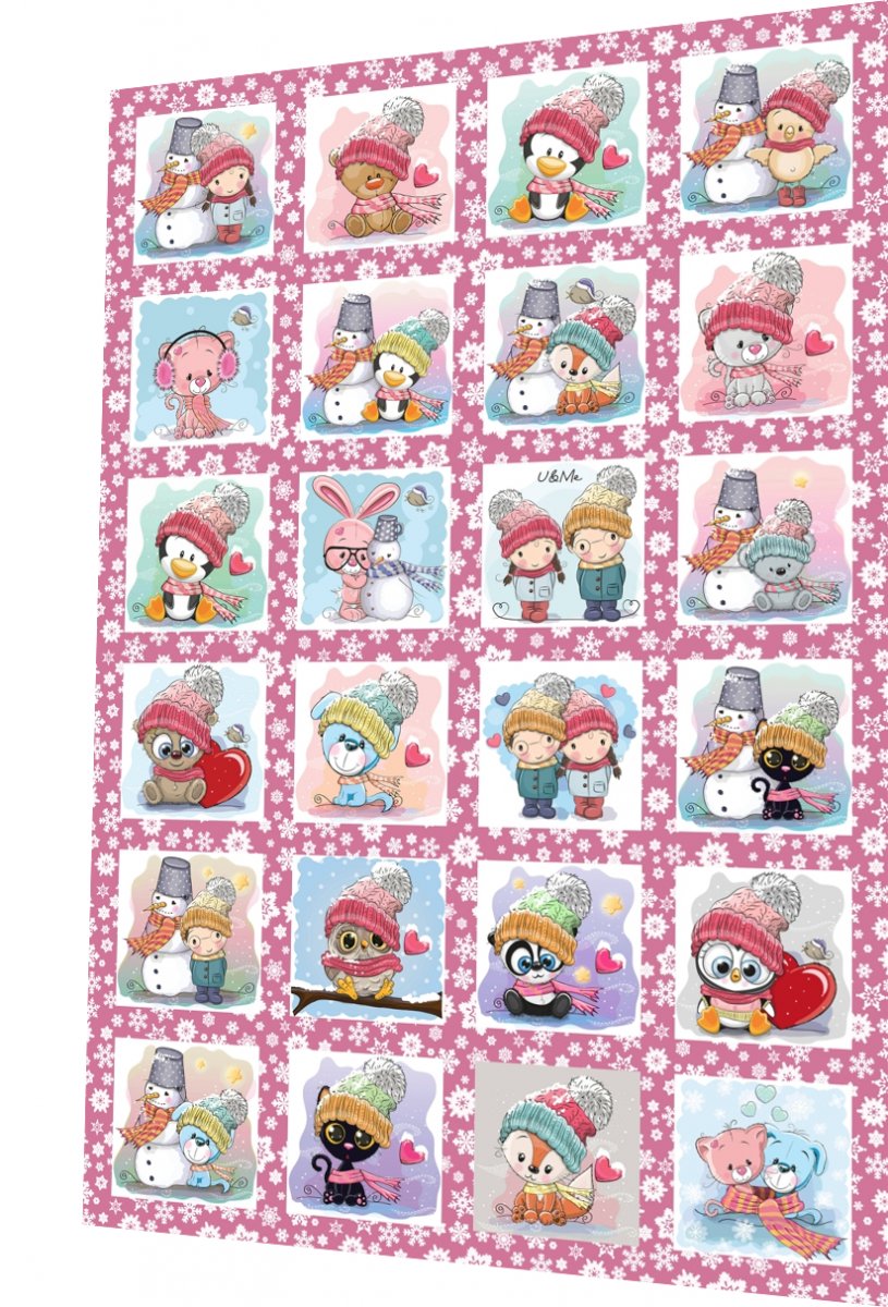 BAVLNĚNÝ PANEL / I NA ADVENTNÍ KALENDÁŘ/ 40X60 cm  AKN14