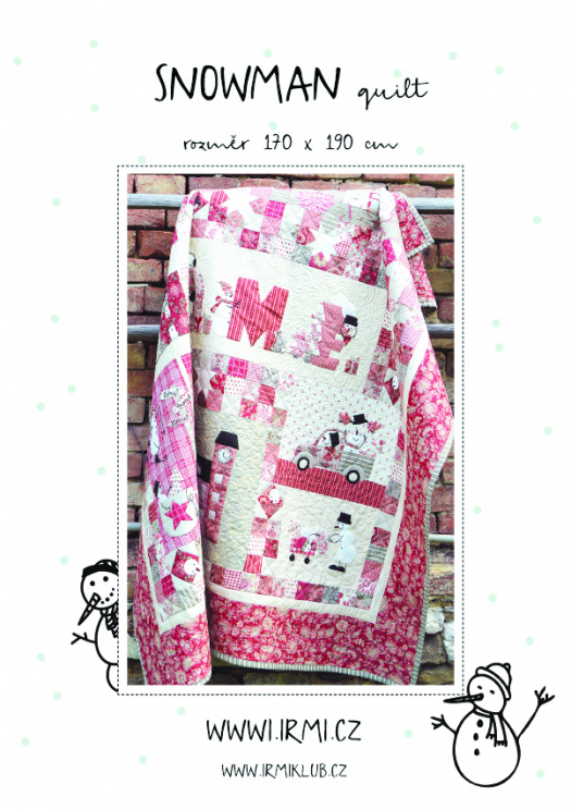 Snowman quilt - tištěný návod