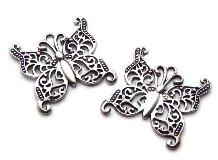 Filigránový motýl 37x36x2 mm 1ks