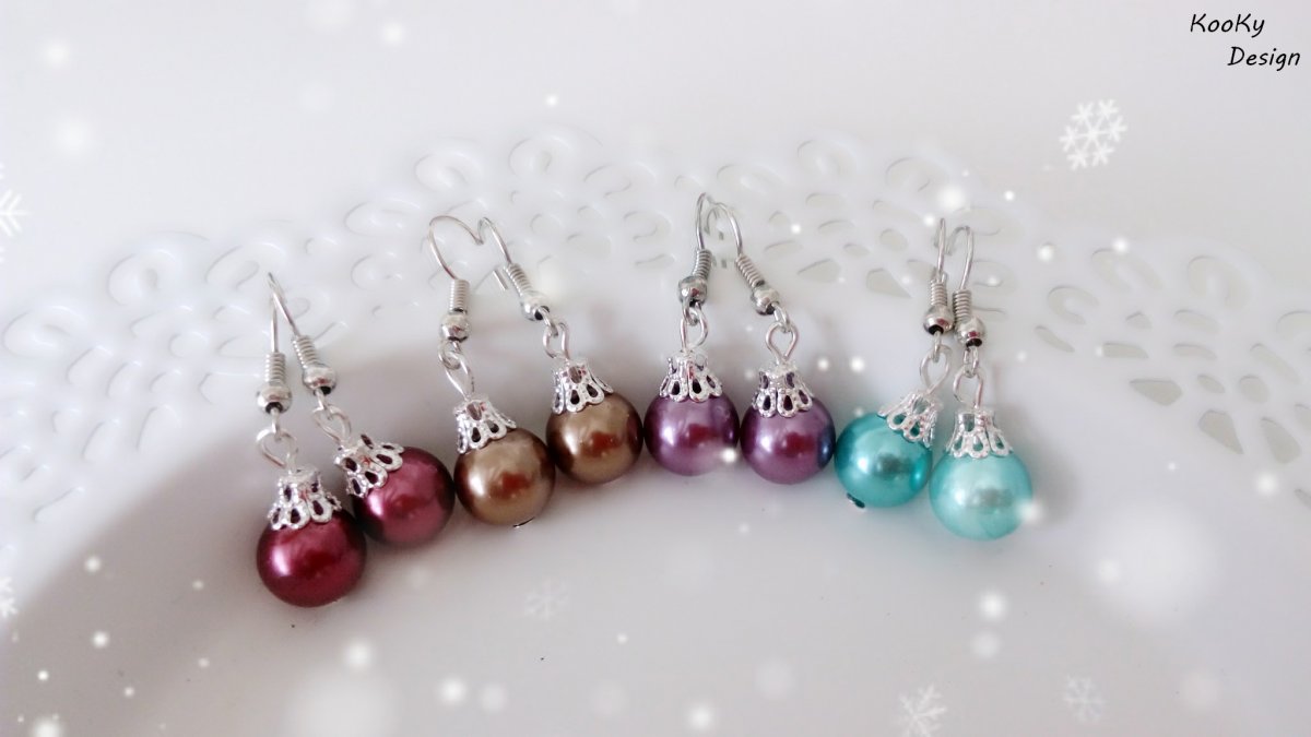 Visací náušnice - vánoční baňky *mini*