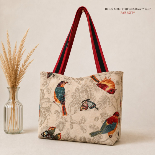  BIRDS & BUTTERFLIES BAG ** no.3*  PARROT®