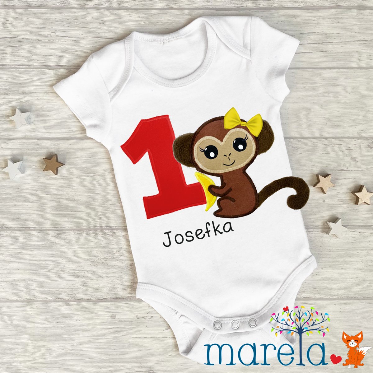 Body první narozeniny s opičkou