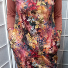 Šaty s kapsami - listy (teplákovina)