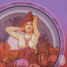 SLEVA - látkový panel Alfons Mucha - Ametyst
