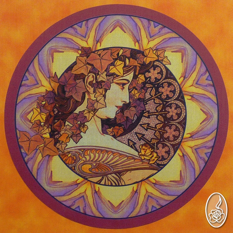 Látkový obrázek Alfons Mucha - Břečťan